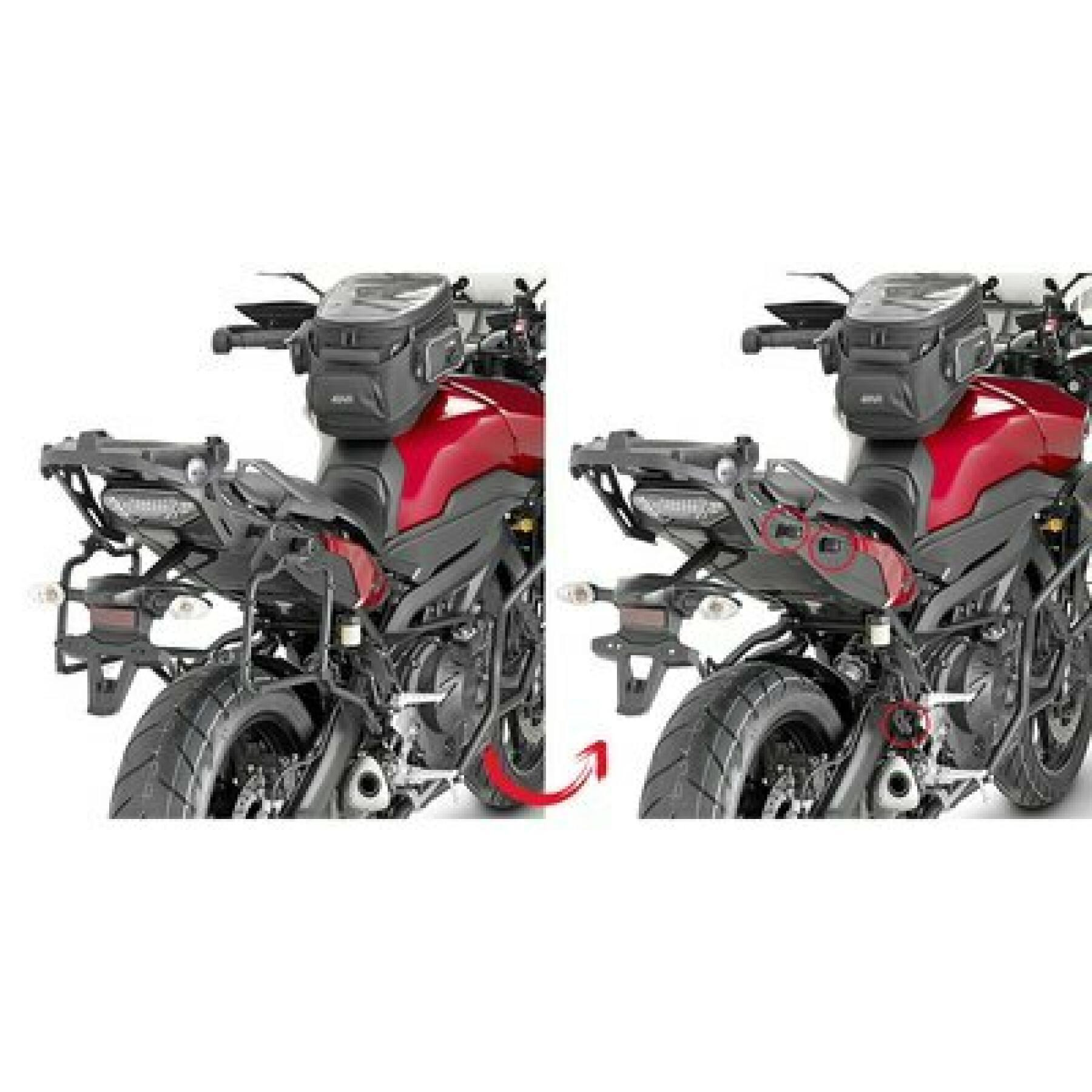 Suporte de caixa lateral de motocicleta rápida Givi Monokey Yamaha Mt-09 Tracer (15 À 17)
