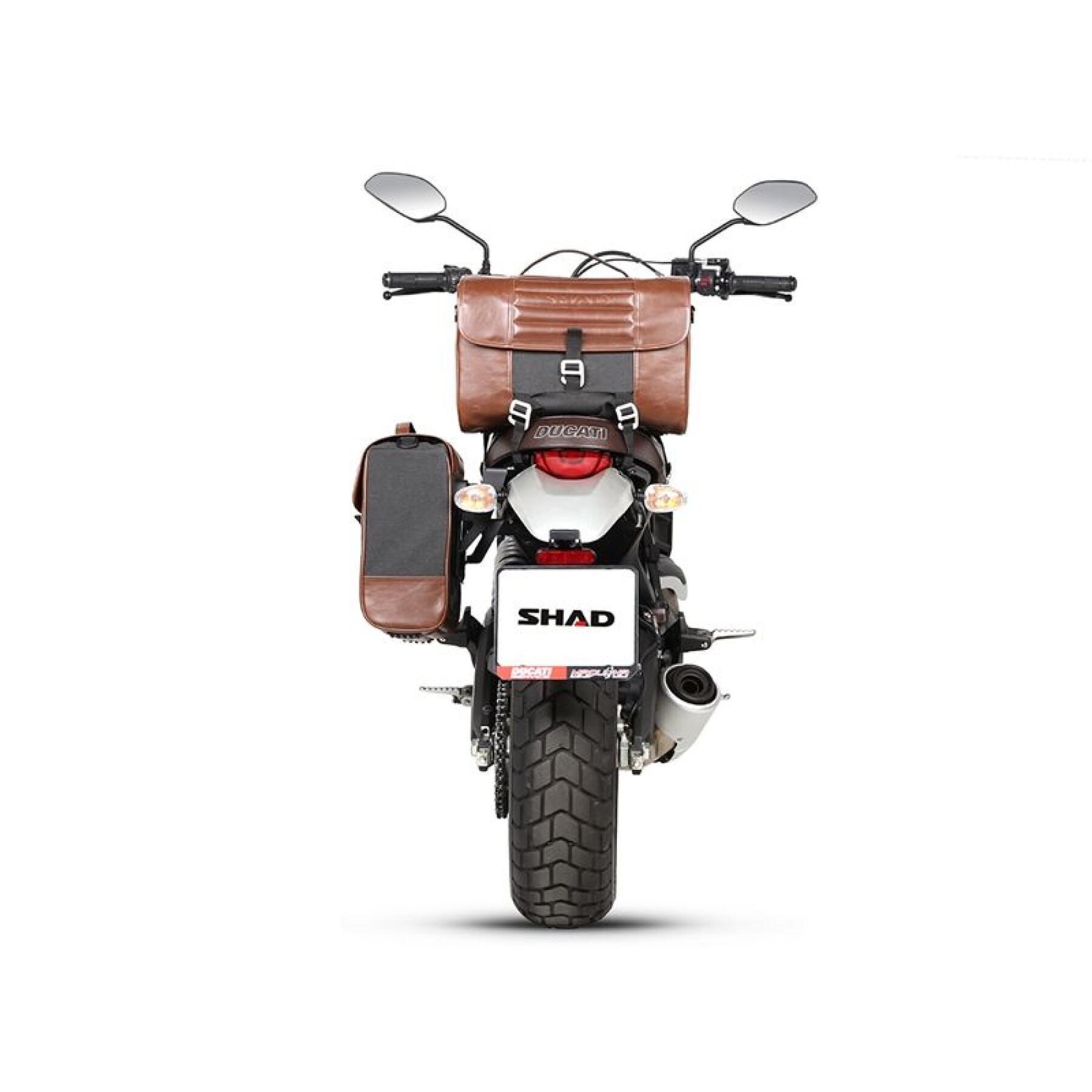 Porta sacos laterais de moto Shad SR Séries Café Racer Ducati Scrambler 800 Icon/Classic (15 a 21)