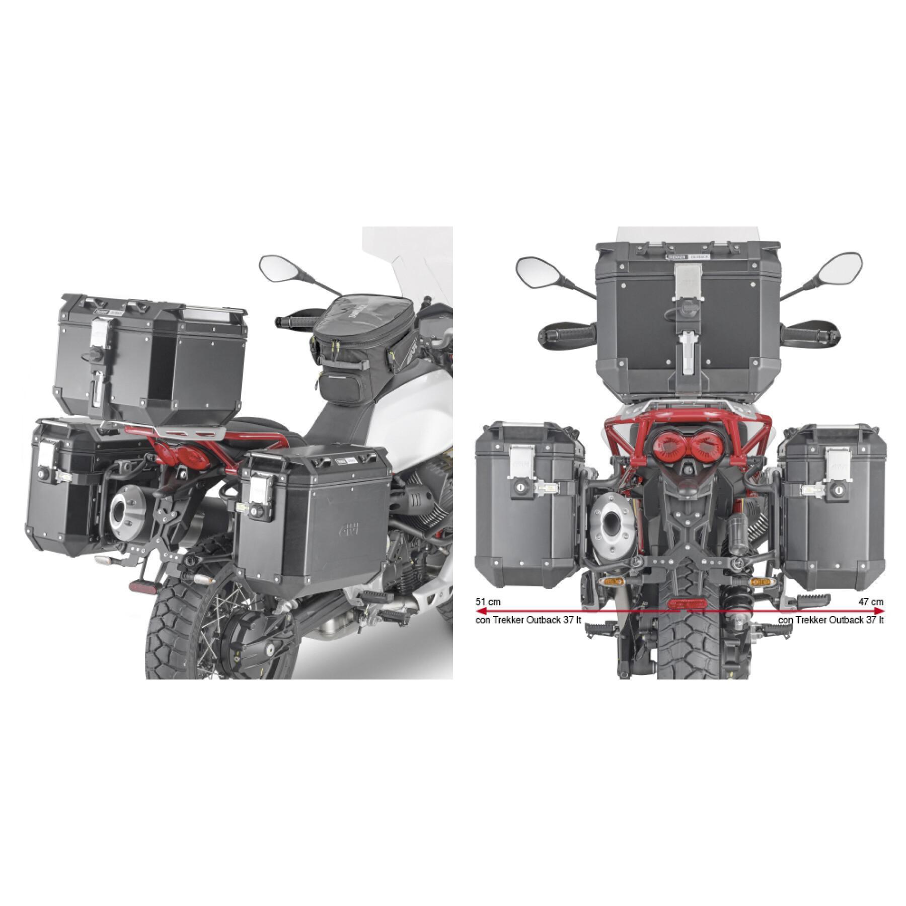 Suporte de caixa lateral de motocicleta rápida Givi Pl One Fit Givi Monokey Cam-Side Moto Guzzi V85 Tt (19 À 21)